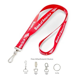 3/4" Custom Screen Printed Polyester Lanyard