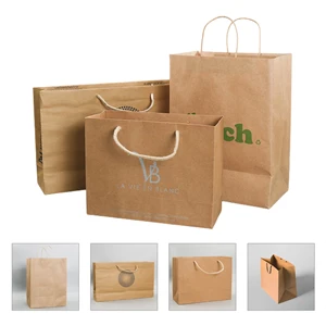 Custom Size Kraft Paper Bag W/ Handle