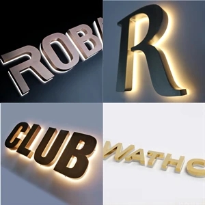 3D LED luminous metal character