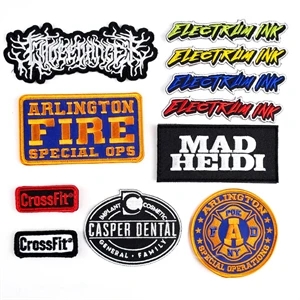 2" Custom 50% coverage Embroidered Patches -Heat-sealed back