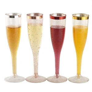 6.5 Oz Disposable Plastic Champagne Flutes