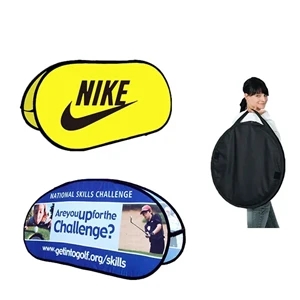 Double-Sided Display Oval Shape Banner  For Outdoor Sports
