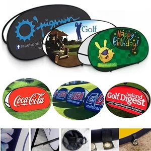 Bean Shape Pop Up Banner With Sublimation Logo For Events