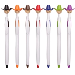 Retractable Cowboy Smile Pen