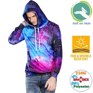 Custom Logo 250G Fleece Men's Pullover Hoodies W/ 2 Pockets, Creaseproof