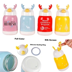 380 ML Glass Water Drinks Bottles Deer Cartoon Animal Cup