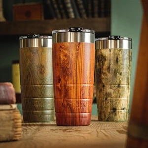 Leakproof 22 oz Bison Tumbler - Wood Grain series