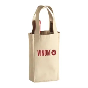 2-Bottle Heavy Cotton Canvas Tote