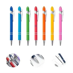 Custom Logo Ellipse Softy with Stylus - ColorJet - Full Color Metal Pen