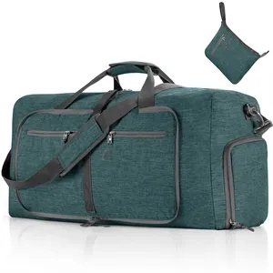 Foldable Travel Duffel Bag with Shoe Compartment