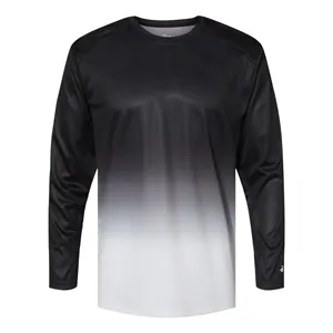 Badger Ombre Long Sleeve Hooded T-Shirt