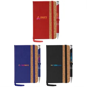 Miller Cork Notebook & Tres-Chic Pen Gift Set - ColorJet