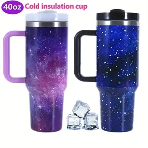 Starry Sky Tumbler With Lid And Handle-40oz