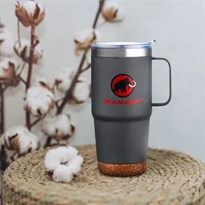 24 oz. Travel Mug with Cork Base and Handle