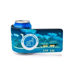 Custom Logo Slap Wrap Neoprene Can Cooler, 12 oz.