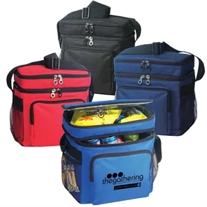 Insulated Lunch Cooler Bag w/ Pockets & Shoulder Strap