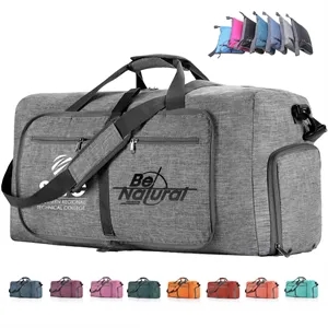 65L In Stock Custom Foldable Travel Duffle Overnight Bag