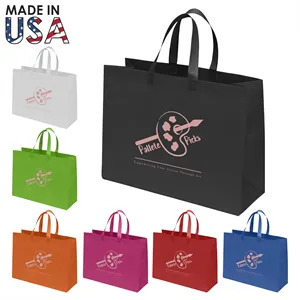 Custom Logo 16x7x12 Reusable Non-Woven Tote Bag