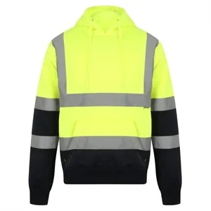 High Vis Class 3 Reflective Safety Two Tone Hoodie Pullover