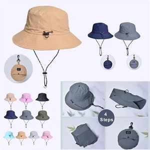 Waterproof outdoor fishing sun hat folding portable