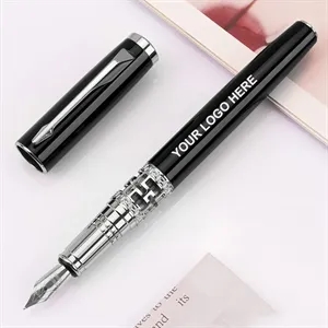 Hollow-carved Design Business Metal Foundtain Pen