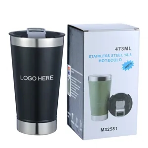 Custom Logo 20 Oz. Beer Tumbler With Bottle Opener