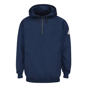 Bulwark Pullover Hooded Fleece Sweatshirt Quarter-Zip - T...
