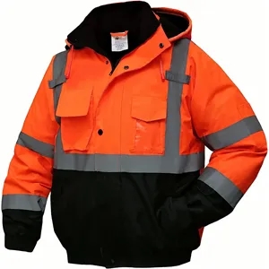 Hi-Vis Reflective Jackets for Men, Waterproof Class 3 Safety