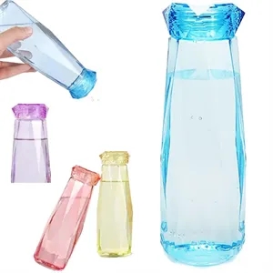 Diamond Shape Reusable Glass Bottle