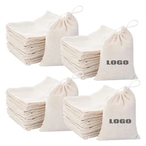 Muslin Multipurpose Drawstring Bags for Tea