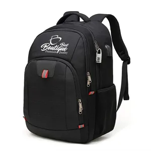 Custom Logo Lightweight Business Laptop Backpack with USB Charging Port