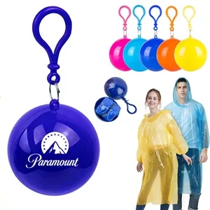 Disposable Clear Emergency Raincoat With Drawstring Hood