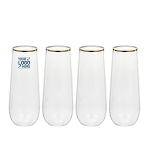 9 Oz Plastic Champagne Flutes