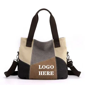 Canvas Tote Handbags Retro Casual Shoulder Crossbody Bag