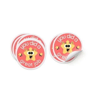 3" Round / Circle Vinyl Full Color Stickers