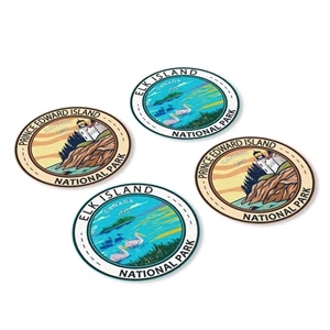5" Round / Circle Vinyl Full Color Stickers