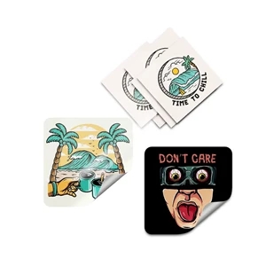 4" x 4" Square Vinyl Full Color Stickers