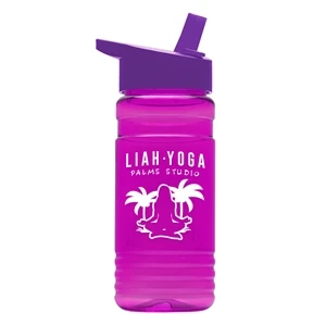 Big Grip 20 oz. Transparent Bottle -Flip Straw Lid