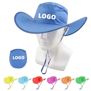 Quick-dry Folding Cowboy Hat With Pouch