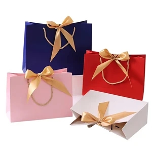 Paper Shopping Bag with Ribbon Bow