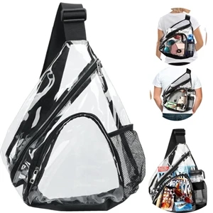 Clear PVC Crossbody Bag With Adjustable Strap