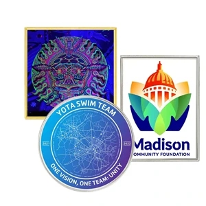 Custom UV Printed Quick Ship Lapel Pin (1")