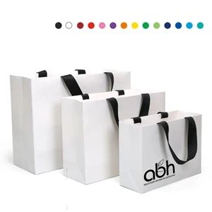 Recycle White Kraft Paper Clothing Shopping Bag