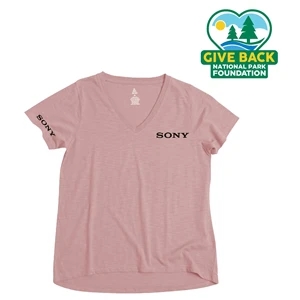 ACE Ladies' Slub A-Line V Neck T-Shirt