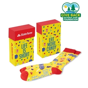 ACE Candy Themed Socks in Flip Top Box