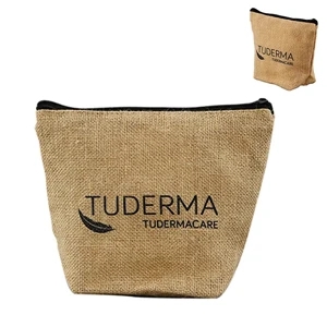 Eco-friendly Jute cosmetic bag