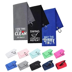 3 Holes Customized Tri-fold Golf Towel