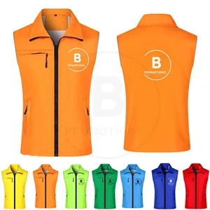 Custom Polyester Work Vest With Mesh Lining