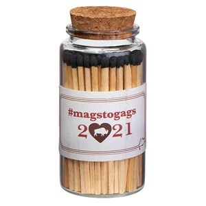 Aglow, Glass Match Stick Jar - w/ Full Color Label - 80 ct.