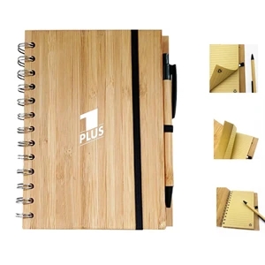 Bamboo Notebook With A Pen